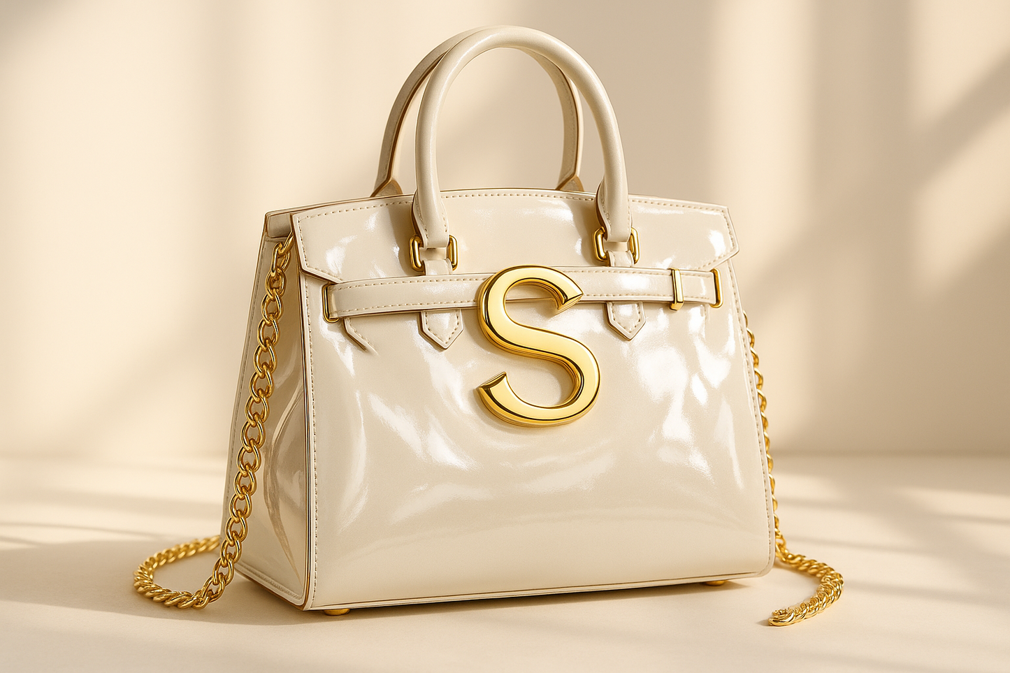 Gold Monogram Handbag