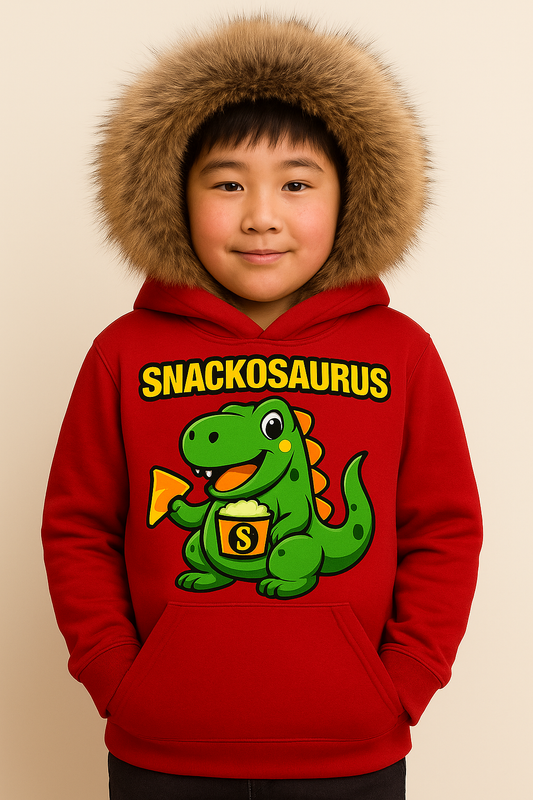 Snackosaurus™ Pullover — Edition I: Crimson Crunch