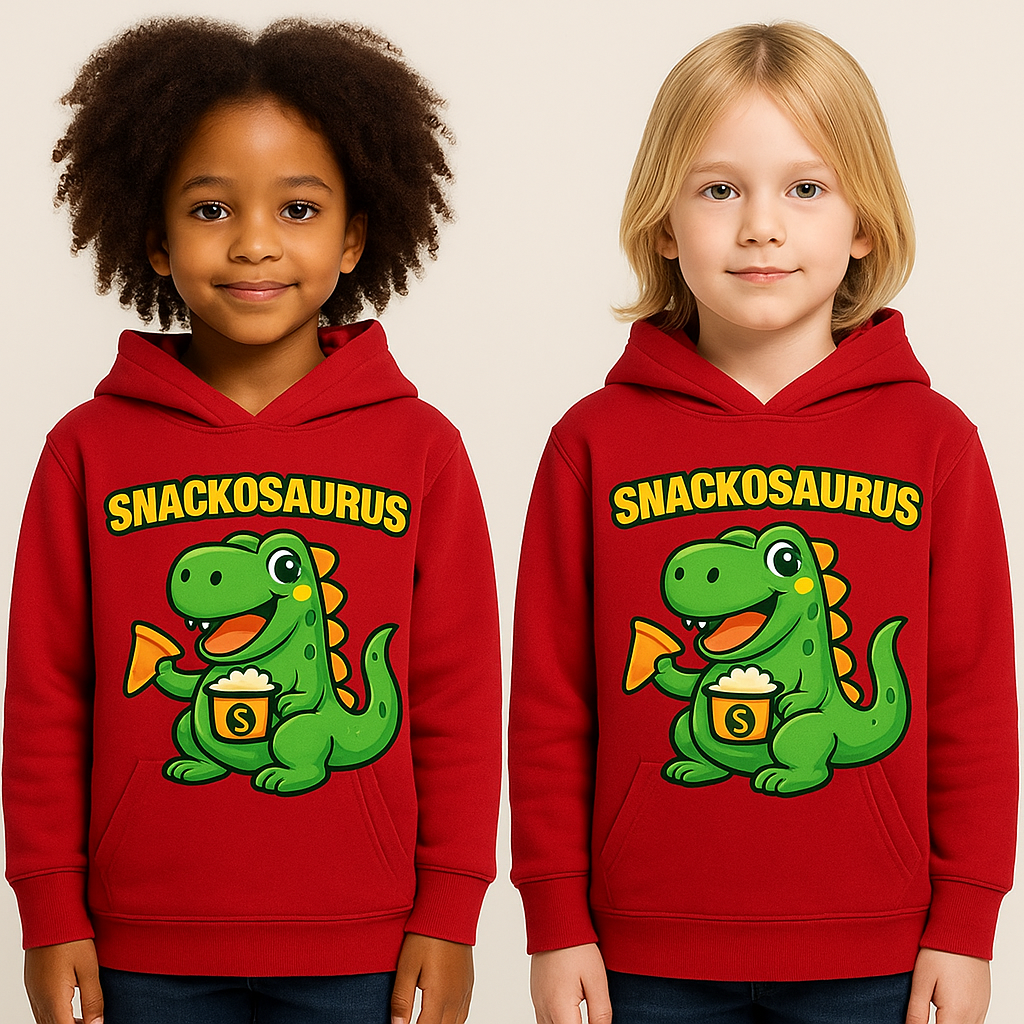 Snackosaurus™ Pullover — Edition I: Crimson Crunch